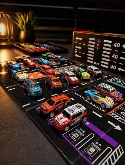 Best Cars Large Luxury Gift Box Pack of 48 Pull Back Toy Cars for Kids, Mini Die-Cast Style Vehicles with City Parking Playmat