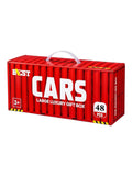 Best Cars Large Luxury Gift Box Pack of 48 Pull Back Toy Cars for Kids, Mini Die-Cast Style Vehicles with City Parking Playmat