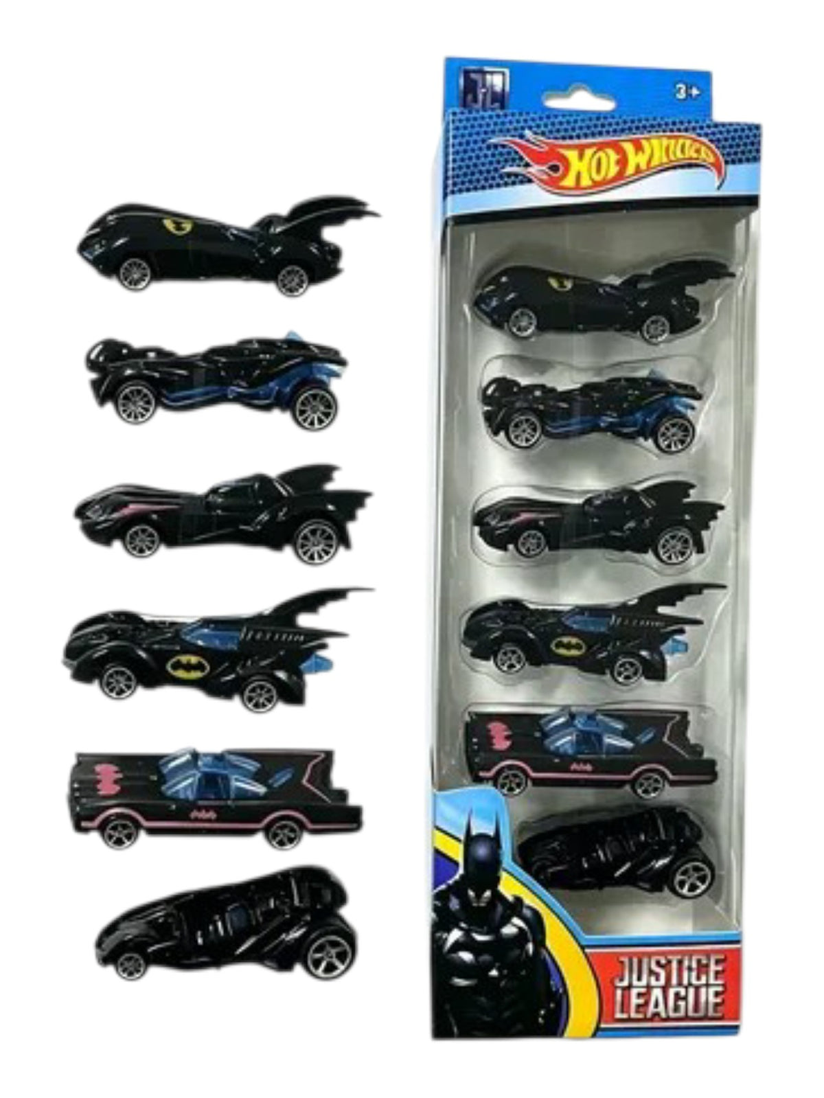 Batman Justice League Diecast Cars Set of 6 1:64 Scale (Unlicensed Product)