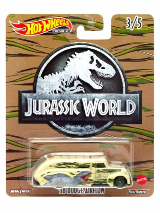 Hotwheels Jurassic World '38 Dodge Airflow Imported Premium Card 1:64 Scale