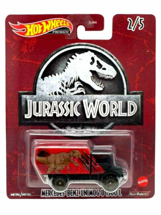 Hotwheels Jurassic world Mercedes benz Unimog u 1300 L imported premium 1:64 Scale