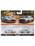 Exclusive Hotwheels Car Culture Lancia Rally 037 &amp; Fiat 131 Abarth (cart damage)