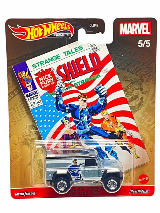 Exclusive Hotwheels Marvel Land Rover Defender 110 Hard Top (Blister Damage and Car mint condition)