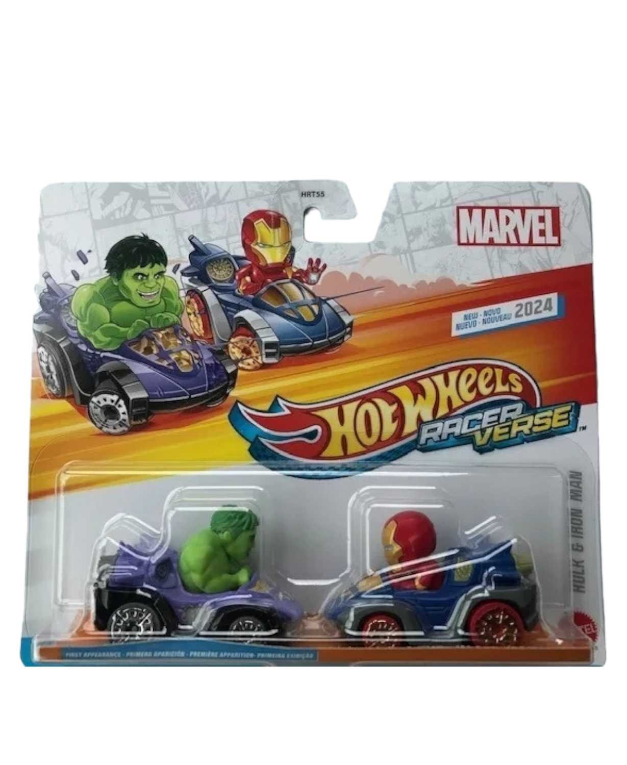 Exclusive Hotwheels Marvel Racer Verse Hulk & Iron Man