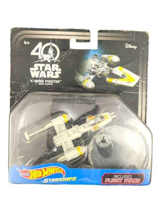 Exclusive Hotwheels Starships 40 Star Wars Y-wing Fighter Gold Leader