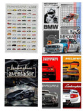 car poster set of 4