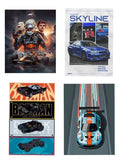 car poster set of 4