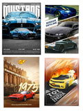 car poster set of 4