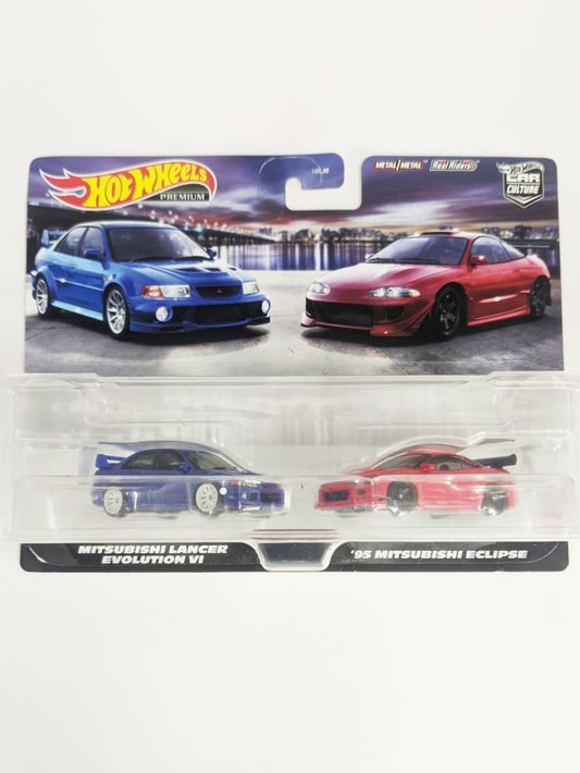 Hotwheels 2 pack mitsubishi lancer vl & 95 mitsubishi eclipse