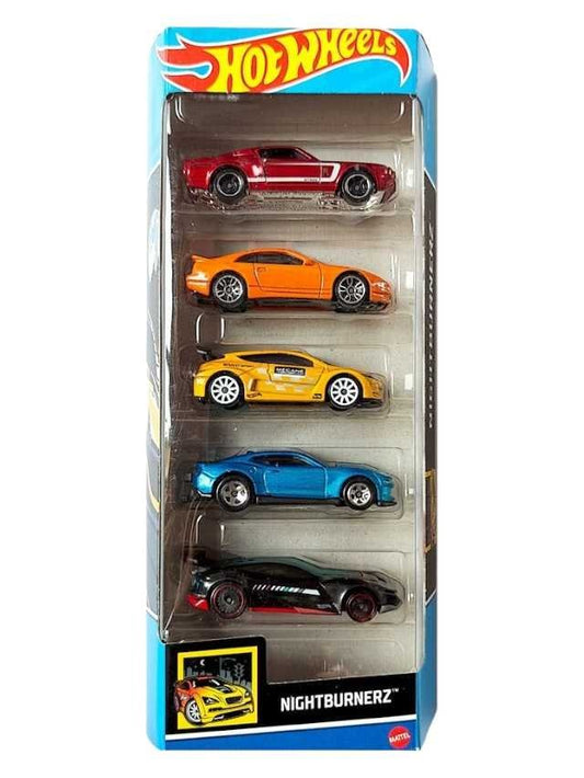 INDIAN CARD Hot Wheels Nightburnerz - Set of 5 Cars - 2024