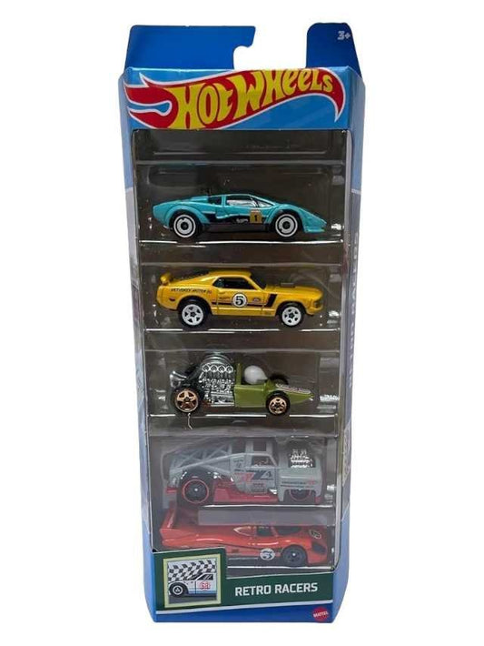 INDIAN CARD Hot Wheels Retro Racers - Set of 5 Cars - 2024