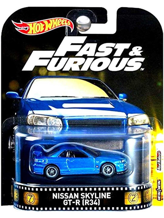 Hotwheels Fast &amp; Furious Nissan Skyline GT-R (R34)  (card damage )