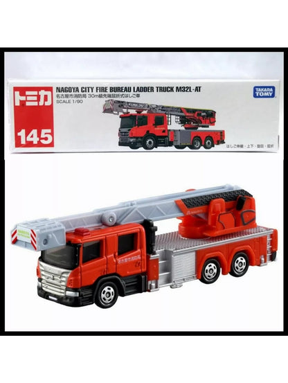 Takara Tomy Tomica Long Type Tomica No. 145 Nagoya City Fire bureau ladder truck m32l at