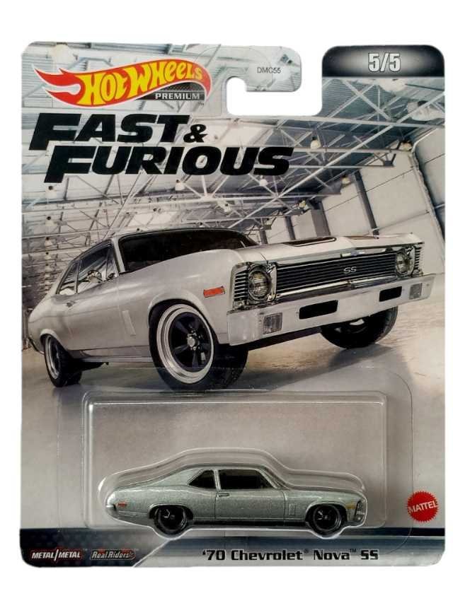 Hotwheels Fast & Furio7 '70 Chevrolet Nova SS Imported Premium Card 1:64 Scale
