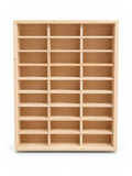 30 Compartment Die-Cast Car Display Cabinet with LED Lighting | Acrylic Cover & Without Acrylic Cover Variants | Wooden Storage case (car not including)