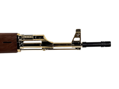 MENGHUO TOYS 'AK47 1:1 Scale Gold Electric Toy Gun with Scope | Rechargeable Battery 7.4V & USB Charger