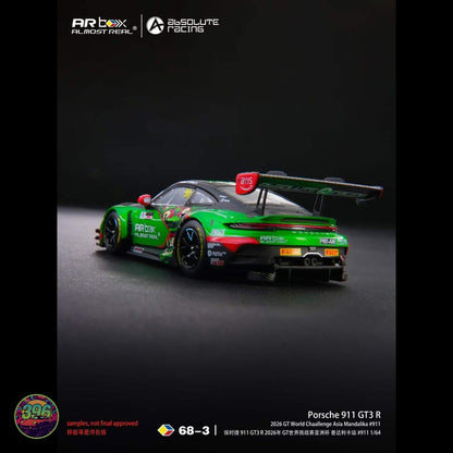 AR Box Porsche 911 GT3 R 2026 GT World Challenge Asia Mandalika #911 1:64 Scale (68-3)