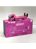 TOP LUX H300 Rollback Tow Truck Pink Diecast Model Car 1:64 Scale
