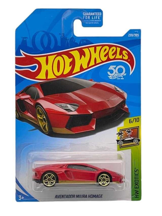 Hotwheels Lamborghini Aventador Miura Homage Imported Mainline Card Art 1:64 Scale