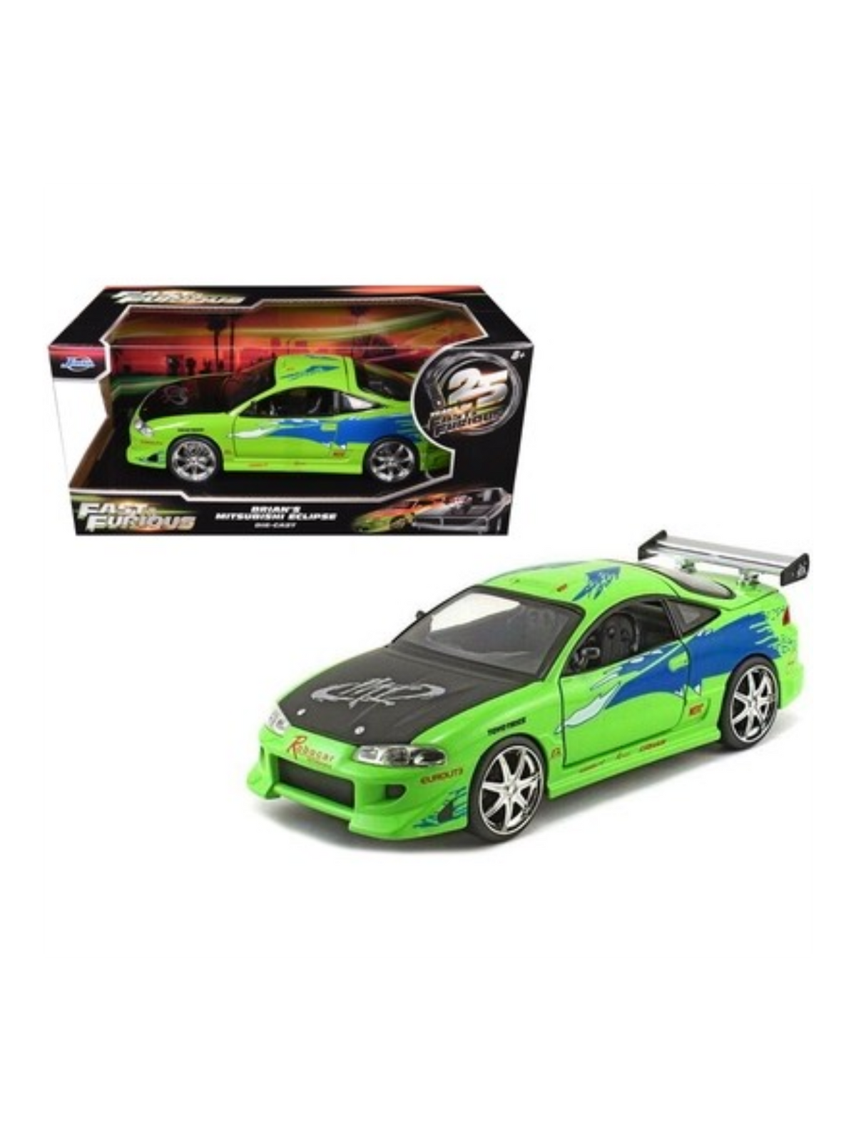 Jada "Brian'S Mitsubishi Eclipse Fast & Furious Diecast Model Car 1:32 Scale
