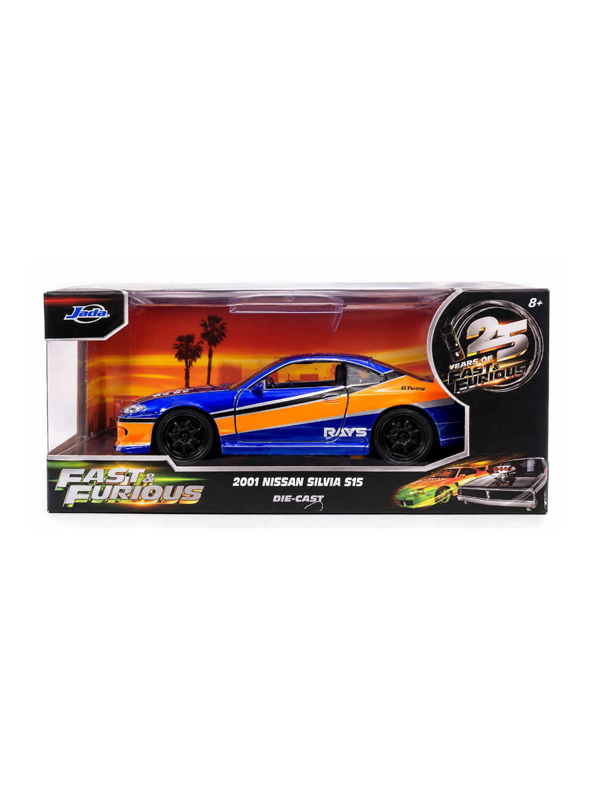 Jada "2001 Nissan Silvia S15 Fast & Furious Diecast Model Car 1:32 Scale