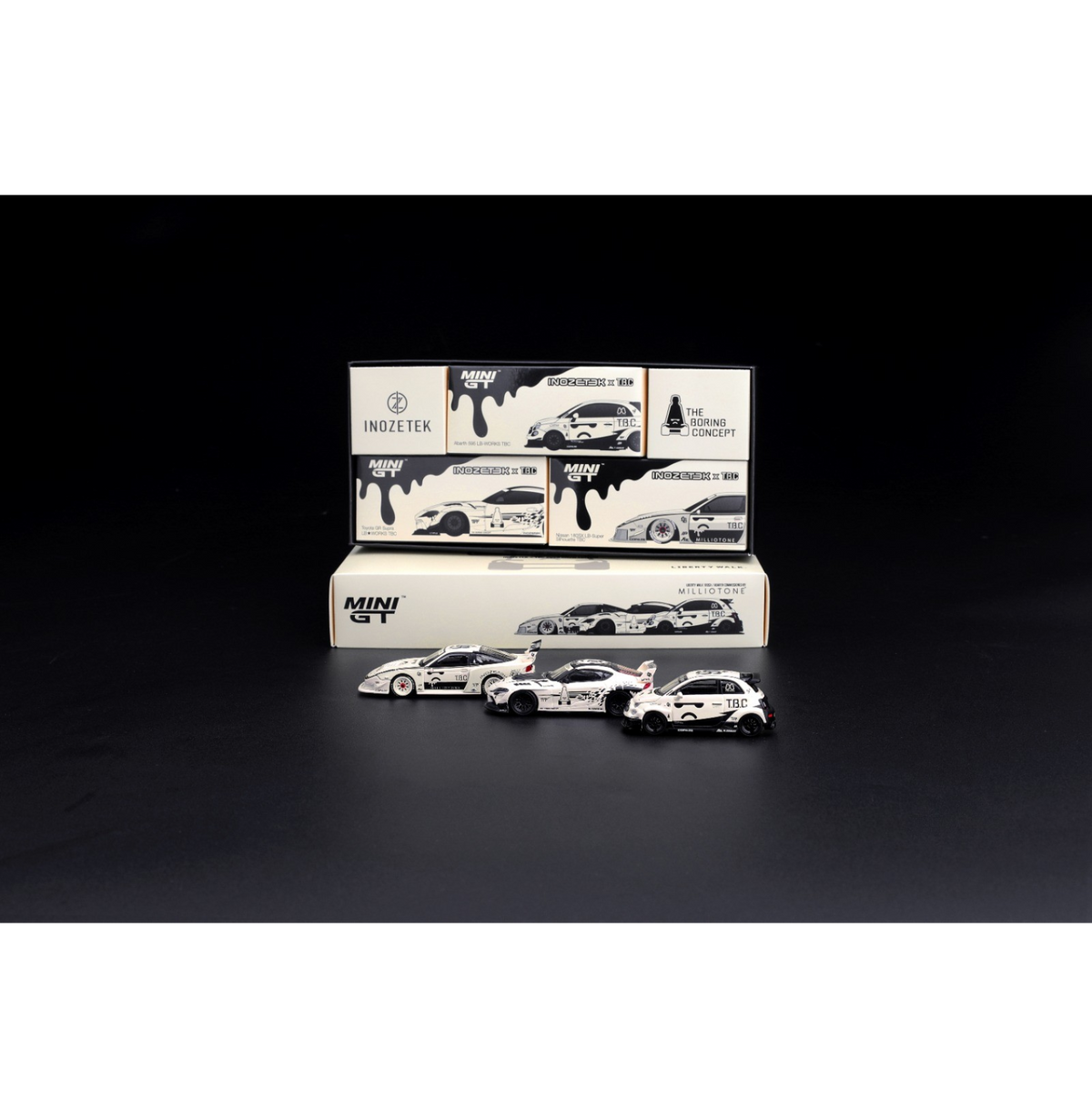 PREORDER MINI GT INOZETEK X TBC SET 2026 SHOW EDITION  1354+1355+1356 Scale 1:64 scale (ETA-JULY 2027)