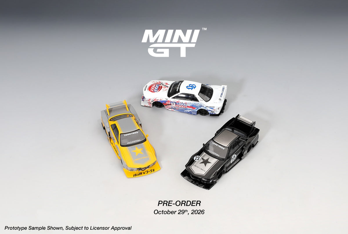 PRE-ORDER MINI GT  INOZETEK X LIBERTY WALK R32 SET 2026 SHOW EDITION (1320+1321+1322) 1:64 Scale (ETA-JULY 2027)