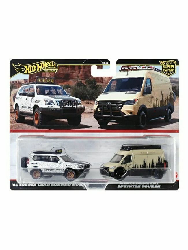 Hotwheels 05 Toyota land cruiser prado and Mercedes Benz sprinter tourer 2 pack