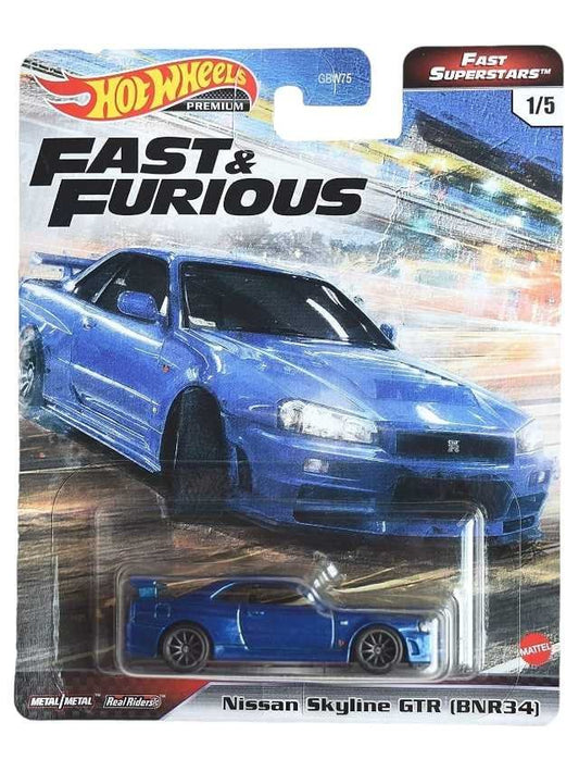 Hotwheels nissan skyline GTR bnr34 imported premium 1:64 Scale