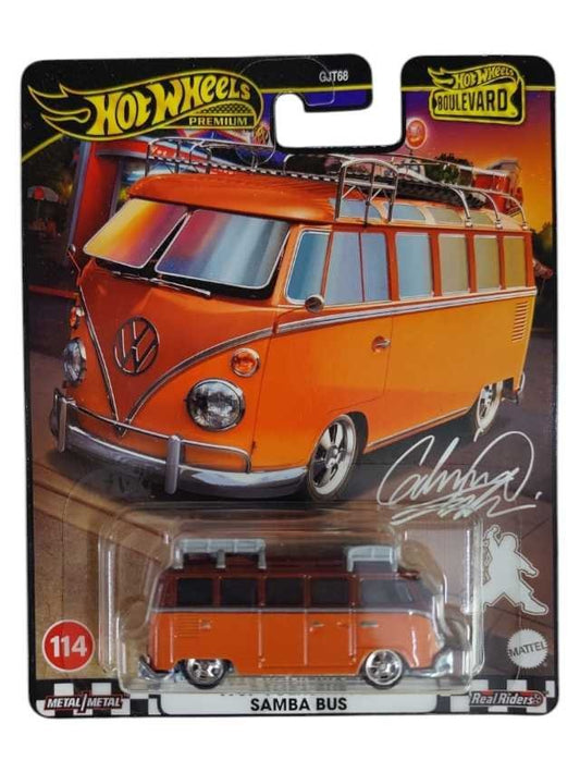 Hotwheels boulevard 1967 Volkswagen Samba bus imported premium 1:64 scale