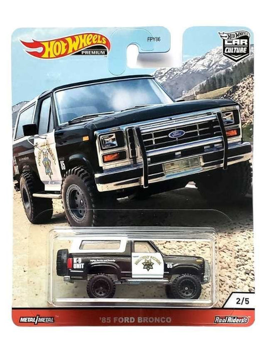 Hotwheels 85 Ford Bronco imported premium 1:64 scale