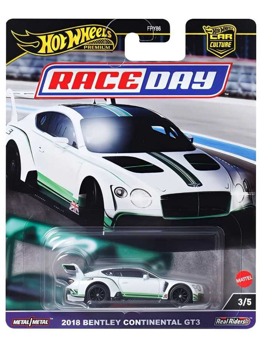 Hotwheels 2018 Bentley Continental GT3 Imported Premium Card 1:64 Scale