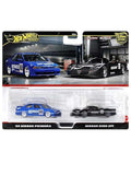 Hotwheels 2 pack 94 nissan primera and nissan r390 gt1 blister and Card damage