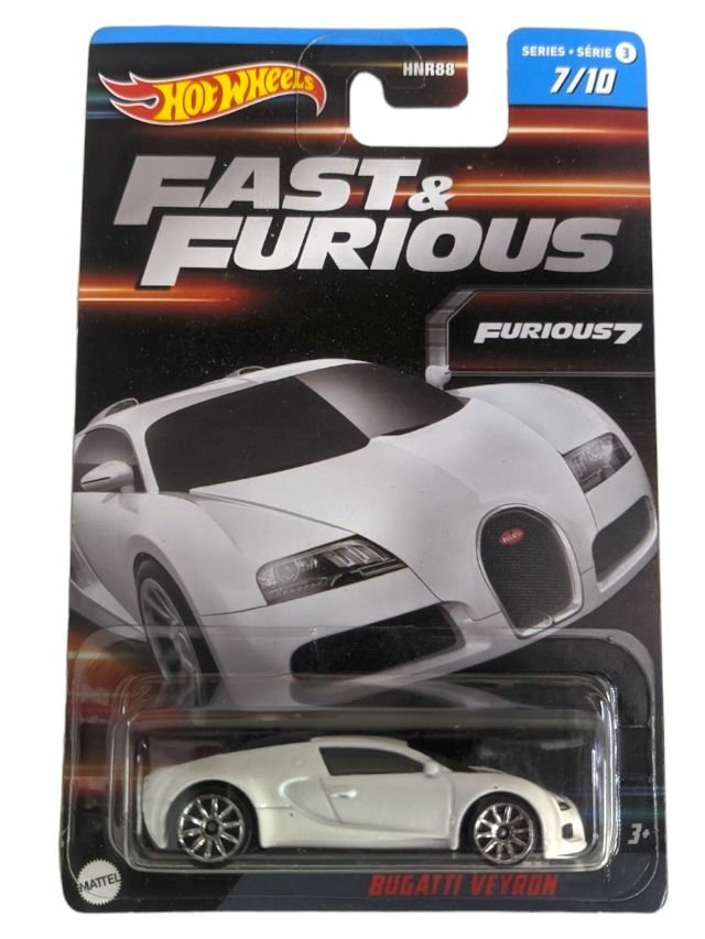 HotWheels Fast & Furious Bugatti Veyron Imported Mainline Card Art 1:64 Scale