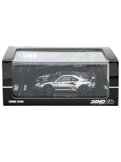 Inno64 LBWK f40 Silver Chrome 1:64 Scale