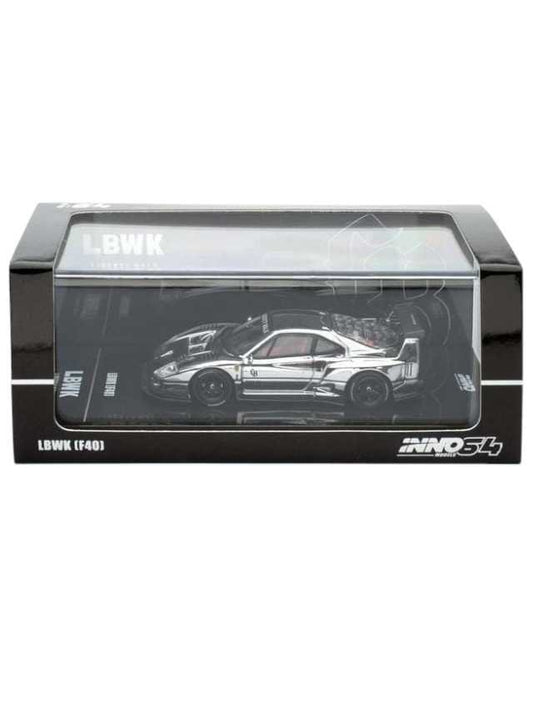 Inno64 LBWK f40 Silver Chrome 1:64 Scale