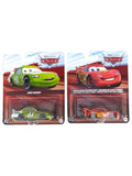 Disney Pixar Cars James Cleanair & Lightning Mcqueen With Racing Wheels Set OF 2