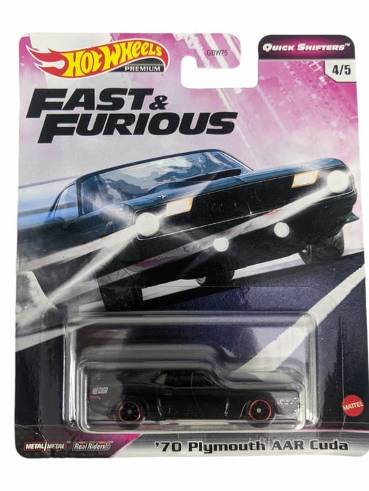Hotwheels fast and furious 70 Plymouth aar cuda imported premium 1:64 scale