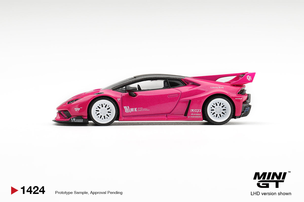 PREORDER MINI GT 1424 LB*WORKS LAMBORGHINI HURACÁN GT RUBY PURPLE  1:64 Scale