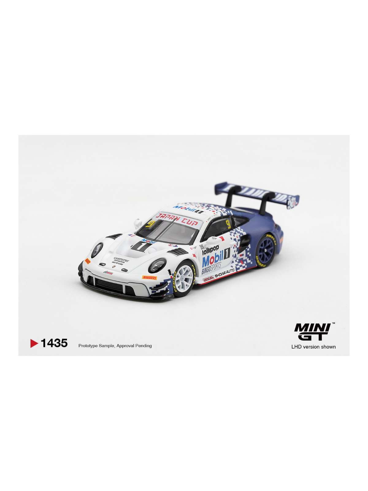 PRE-ORDER MINI GT 1435 PORSCHE 911 GT3 R (992) #9 BINGO RACING WITH LM CORSA 2026 JAPAN CUP SUGO RACE 2 WINNER Blister Packaging