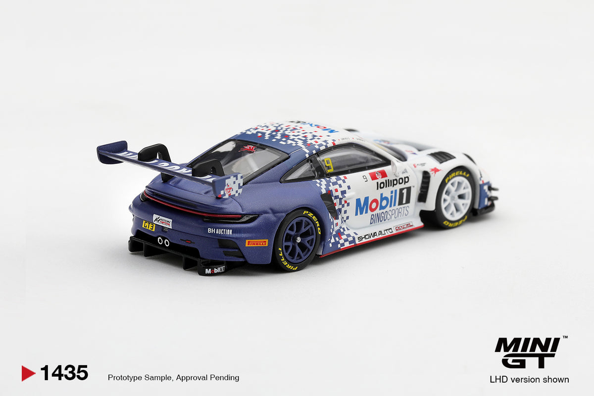 PRE-ORDER MINI GT 1435 PORSCHE 911 GT3 R (992) #9 BINGO RACING WITH LM CORSA 2026 JAPAN CUP SUGO RACE 2 WINNER Blister Packaging