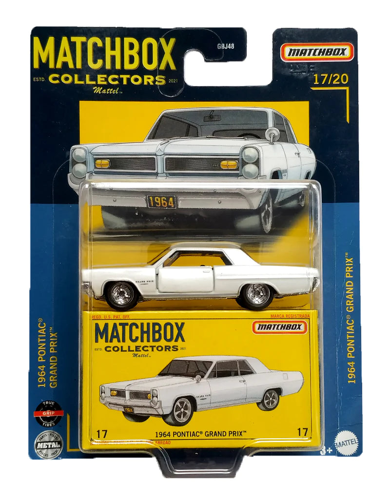 EXCLUSIVES Matchbox Collectors 1964 Pontiac Grand Prix - White