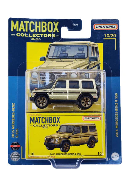 EXCLUSIVES Matchbox Collectors 2015 Mercedes-Benz G 550 - Golden - 2021 Card