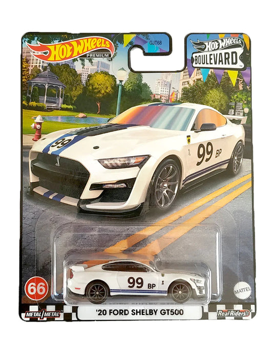 EXCLUSIVES Hotwheels Boulevard '20 Ford Shelby GT500 - White - 2020 Card