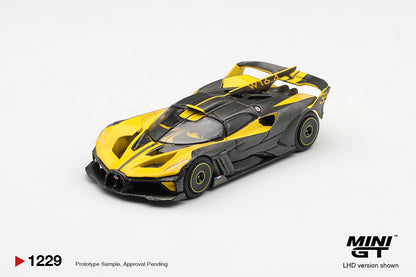 Mini GT-1229 Buggati Bolide Yellow 1:64 Scale