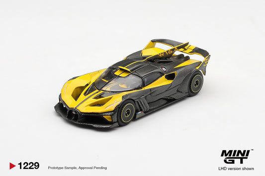 Mini GT-1229 Buggati Bolide Yellow 1:64 Scale