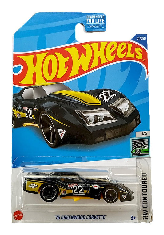 EXCLUSIVES Hot Wheels '76 Greenwood Corvette - Black - 2021 Card