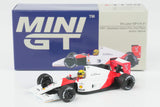 Mini GT-1120 McLaren MP4/6 #1 Ayrton Senna 1991 Japanese Grand Prix 2nd Place 1:64 Scale