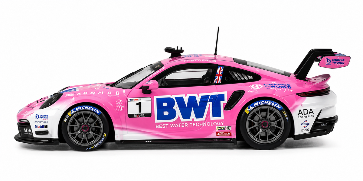 Tarmac Works Hobby 64 ixo Models Porsche 911 GT3 Cup (992) Porsche Mobil 1 Supercup 2024 Diecast Model 1:64 Scale