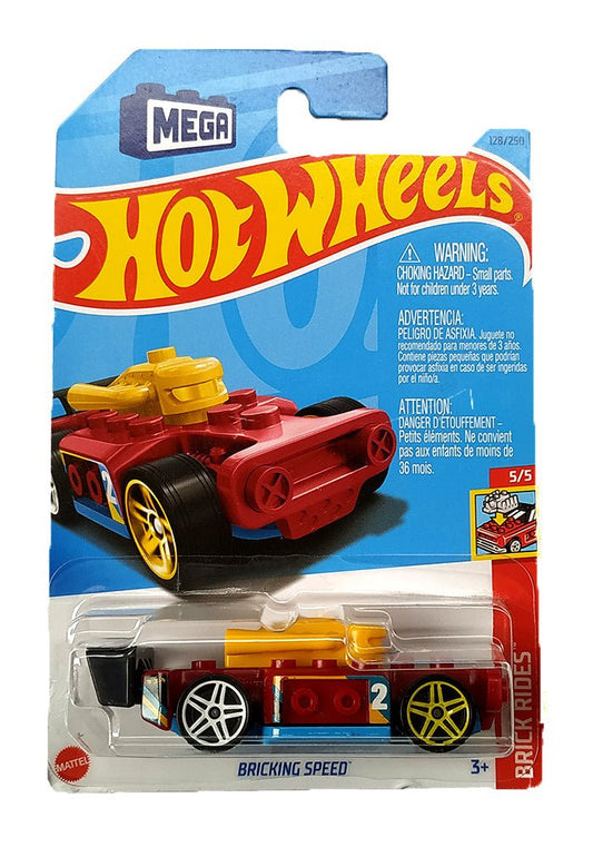 INDIAN CARD Hot Wheels Bricking Speed - Red / Yellow - 2023 Card